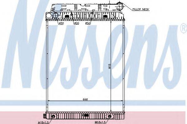 NISSENS 62648 Радиатор, охлаждение двигателя