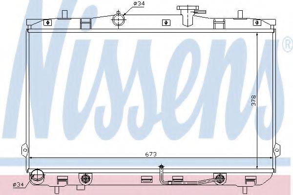 NISSENS 67025 Радиатор, охлаждение двигателя