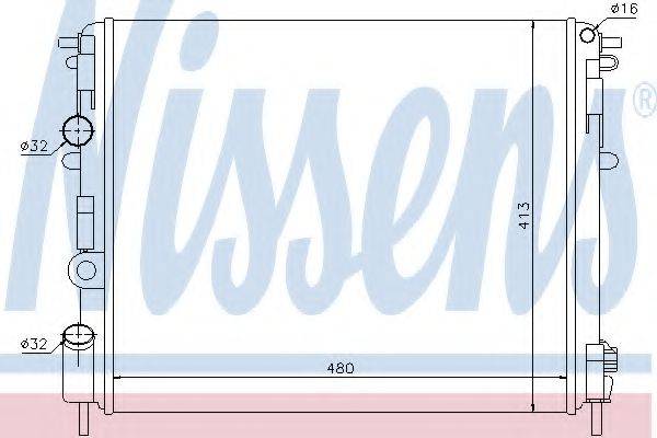 NISSENS 638081 Радиатор, охлаждение двигателя