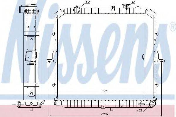 NISSENS 66622 Радиатор, охлаждение двигателя