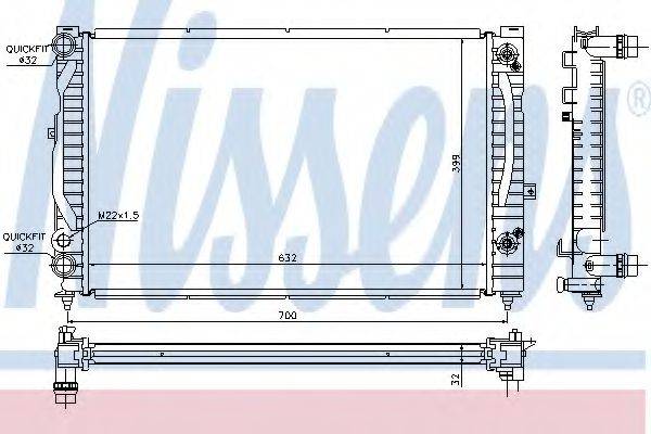 NISSENS 60229 Радиатор, охлаждение двигателя