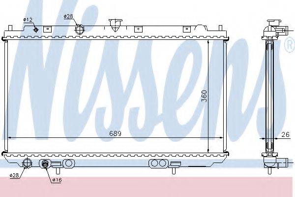 NISSENS 67348A Радиатор, охлаждение двигателя