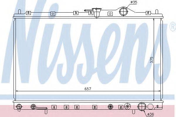 NISSENS 62887 Радиатор, охлаждение двигателя