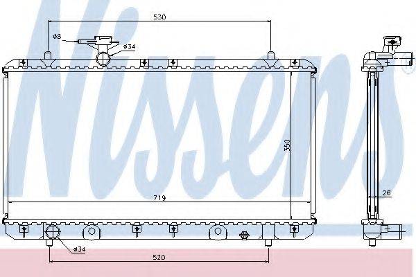 NISSENS 64167A Радиатор, охлаждение двигателя