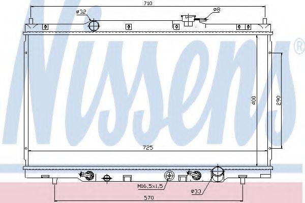 NISSENS 68106 Радиатор, охлаждение двигателя