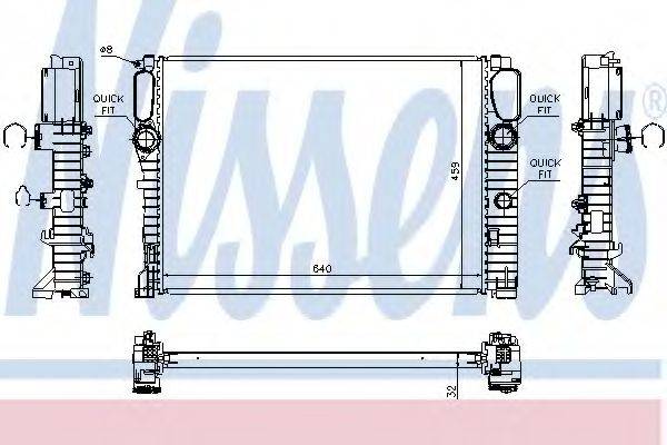 NISSENS 67102A Радиатор, охлаждение двигателя