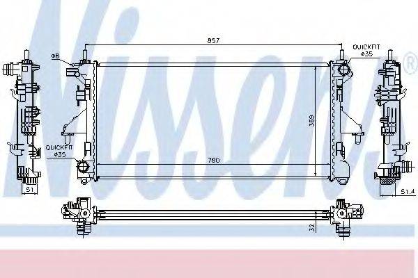 NISSENS 63555A Радиатор, охлаждение двигателя