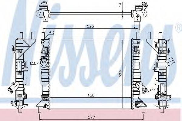 NISSENS 62112 Радиатор, охлаждение двигателя