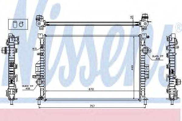 NISSENS 65615A Радиатор, охлаждение двигателя