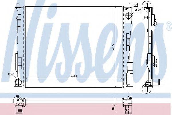 NISSENS 67286 Радиатор, охлаждение двигателя