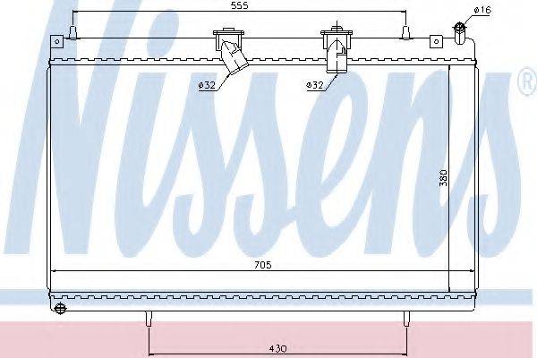 NISSENS 636003 Радиатор, охлаждение двигателя