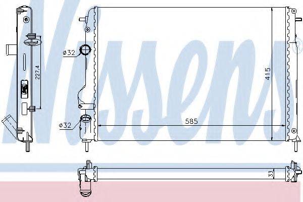 NISSENS 63766 Радиатор, охлаждение двигателя