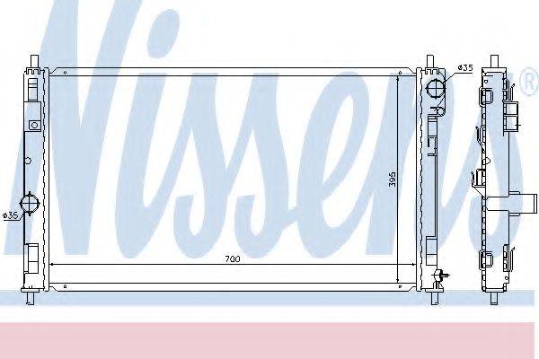 NISSENS 61019 Радиатор, охлаждение двигателя