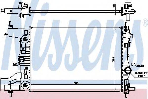 NISSENS 630729 Радиатор, охлаждение двигателя