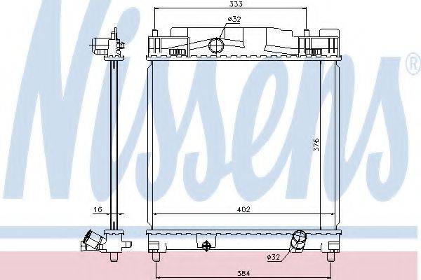 NISSENS 646816 Радиатор, охлаждение двигателя
