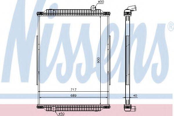 NISSENS 637880 Радиатор, охлаждение двигателя