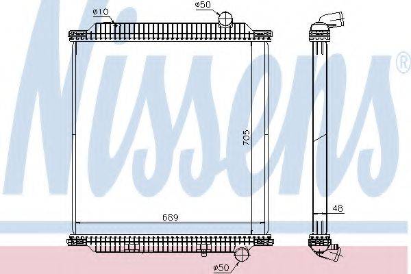 NISSENS 654760 Радиатор, охлаждение двигателя