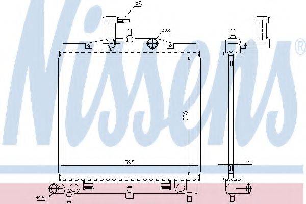 NISSENS 66760 Радиатор, охлаждение двигателя