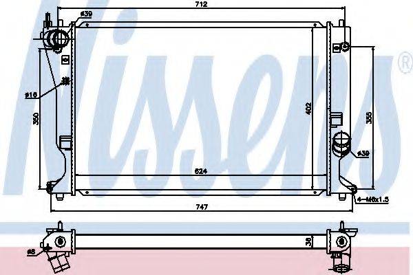 NISSENS 64695 Радиатор, охлаждение двигателя