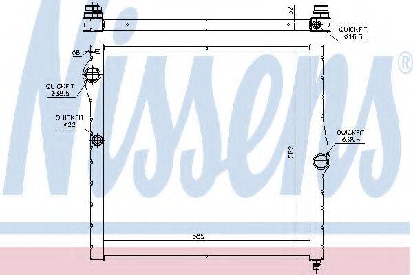 NISSENS 60826 Радиатор, охлаждение двигателя