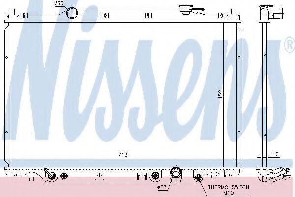 NISSENS 681382 Радиатор, охлаждение двигателя