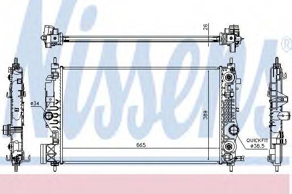 NISSENS 630762 Радиатор, охлаждение двигателя