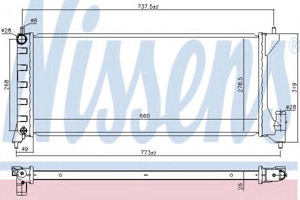 NISSENS 630749 Радиатор, охлаждение двигателя