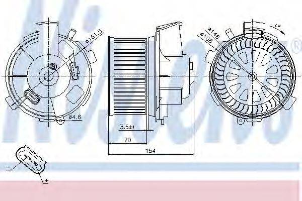 NISSENS 87021 Вентилятор салона