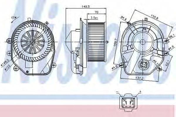 NISSENS 87030 Вентилятор салона