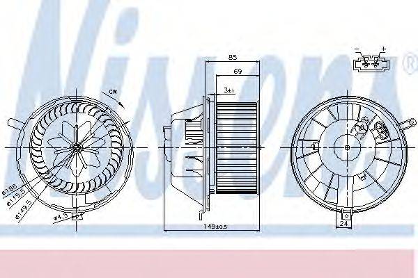 NISSENS 87034 Вентилятор салона