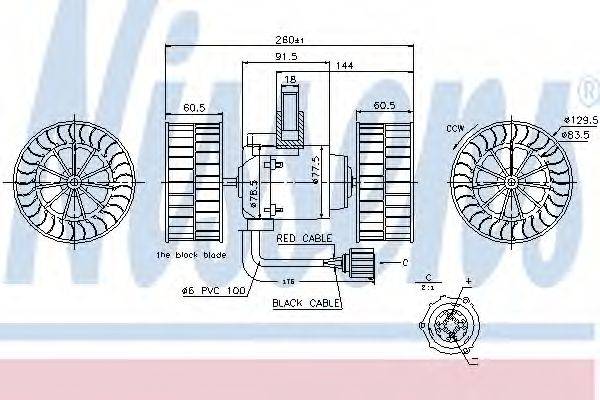 NISSENS 87037 Вентилятор салона