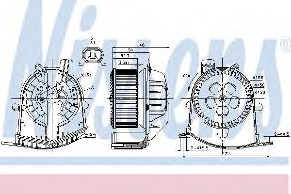 NISSENS 87038 Вентилятор салона