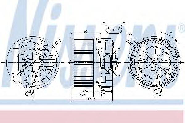 NISSENS 87043 Вентилятор салона