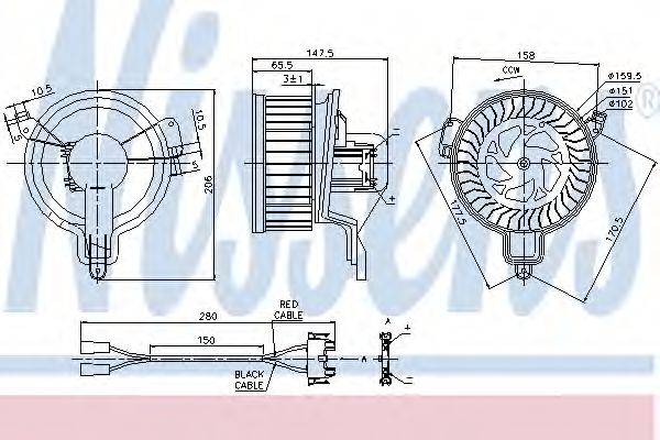 NISSENS 87048 Вентилятор салона