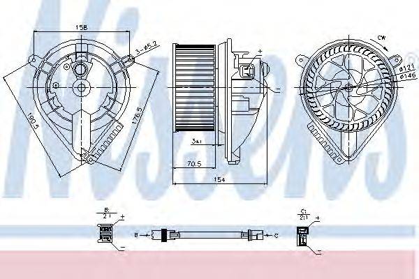 NISSENS 87052 Вентилятор салона