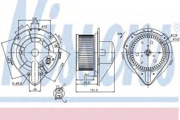 NISSENS 87066 Вентилятор салона