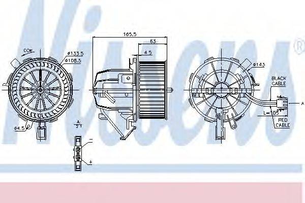 NISSENS 87075 Вентилятор салона