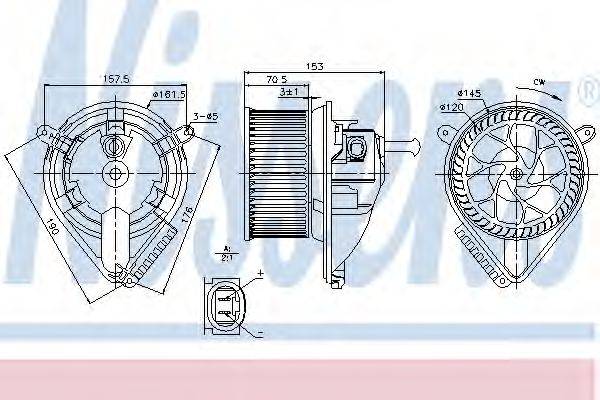 NISSENS 87095 Вентилятор салона