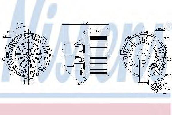 NISSENS 87105 Вентилятор салона