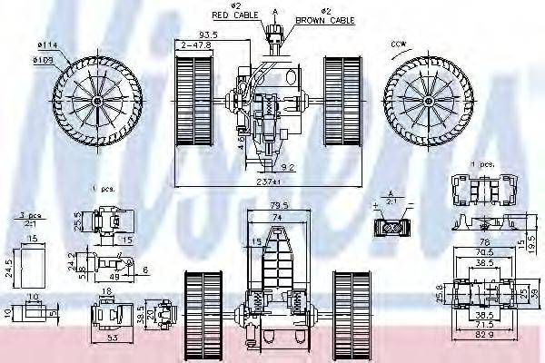 NISSENS 87117 Вентилятор салона