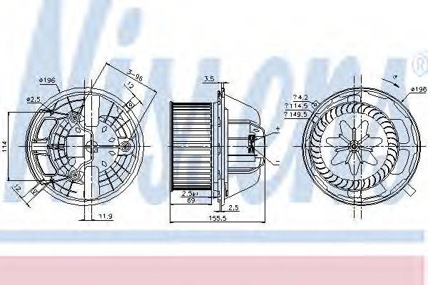 NISSENS 87118 Вентилятор салона