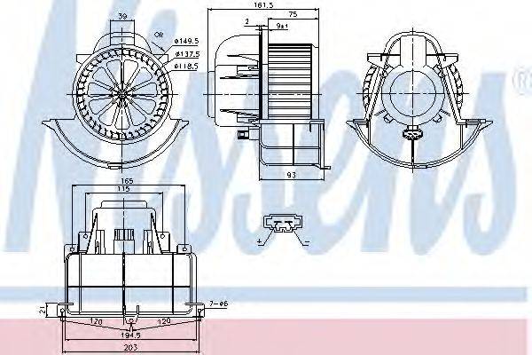 NISSENS 87139 Вентилятор салона