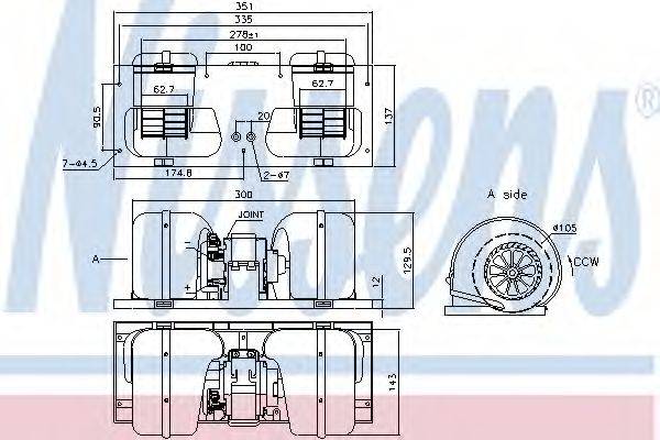 NISSENS 87141 Вентилятор салона