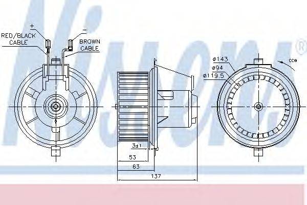 NISSENS 87148 Вентилятор салона