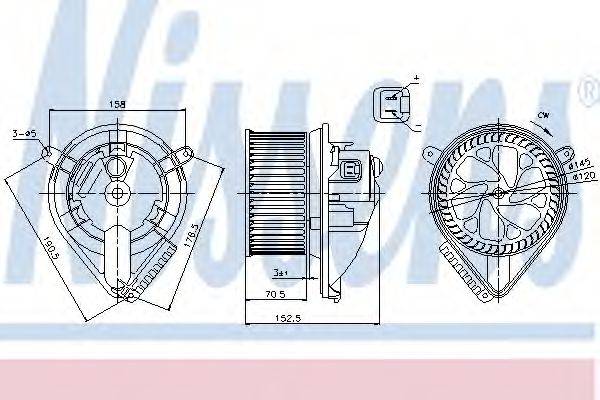 NISSENS 87156 Вентилятор салона