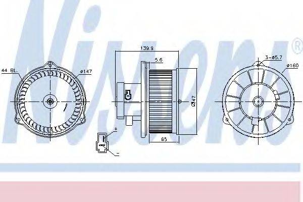 NISSENS 87160 Вентилятор салона