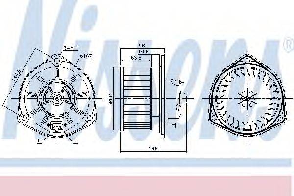 NISSENS 87168 Вентилятор салона