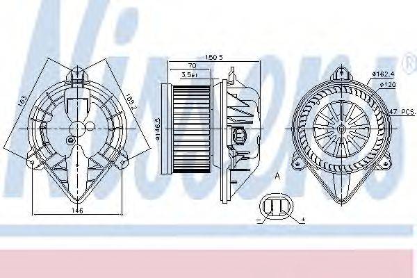 NISSENS 87173 Вентилятор салона