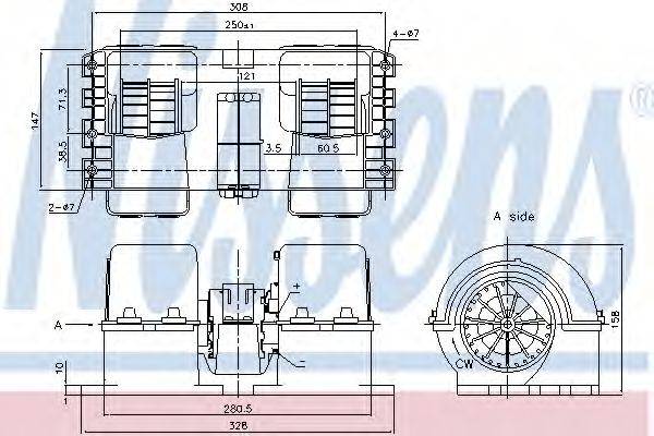 NISSENS 87190 Вентилятор салона