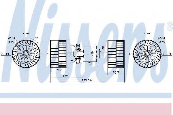 NISSENS 87193 Вентилятор салона